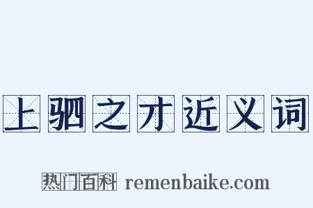 上驷之才近义词是什么意思的图片
